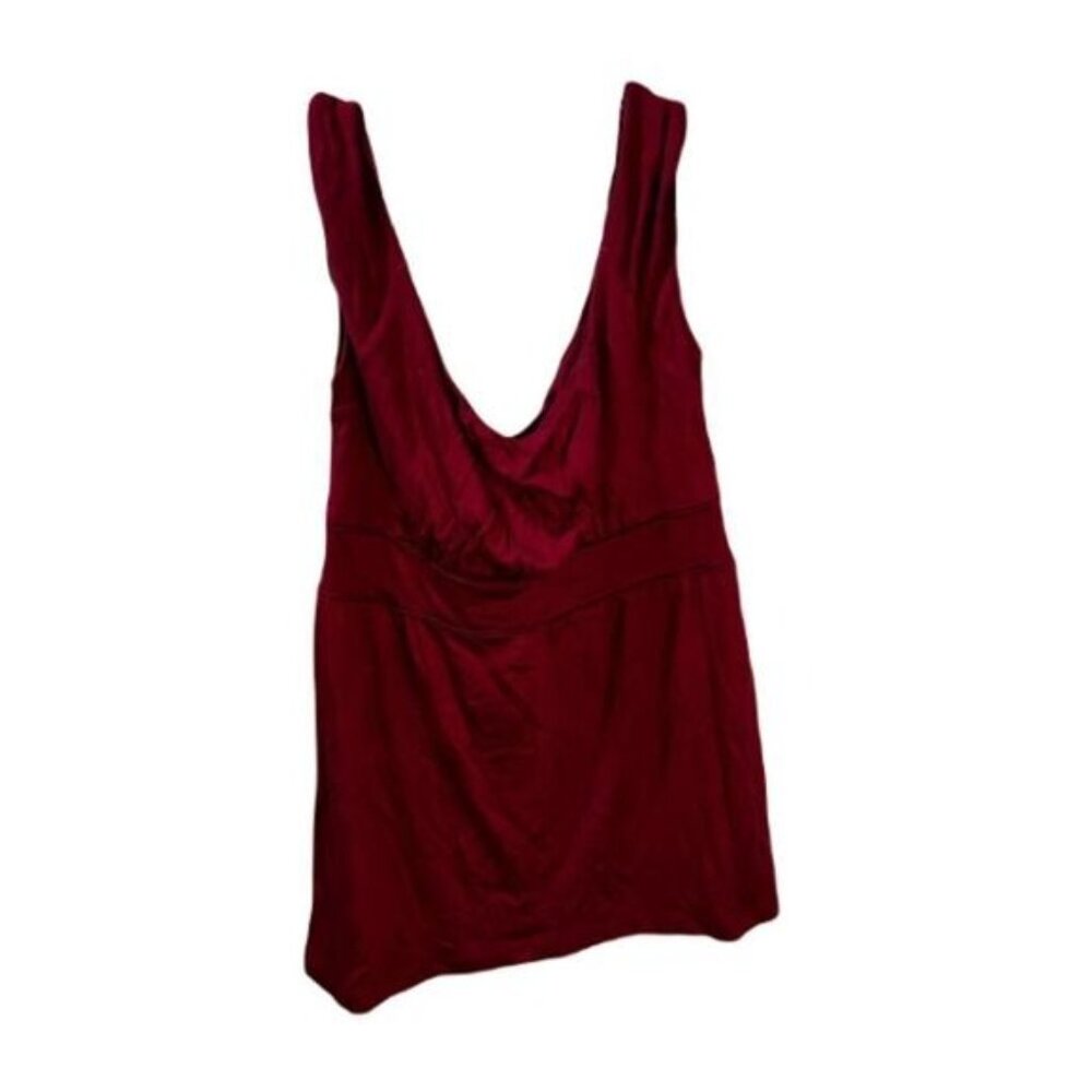 Banana Republic Peplum Cami Top Red Sleeveless Scoop Neck Small‎